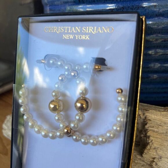 Christian Sirano New York Hoop Earrings $16ea / 3 for $25 - Picture 1 of 4